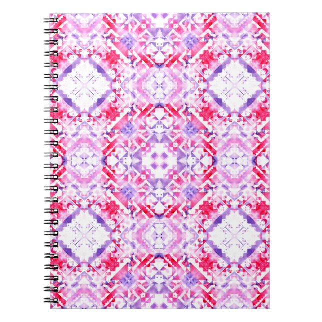 Tribal seamless pattern. Hand-painted grunge water Notebook (Front)