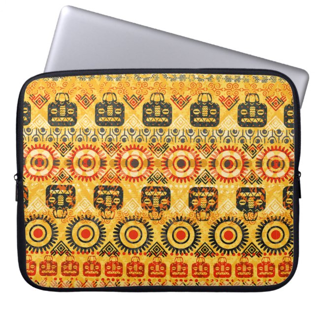 Tribal seamless pattern laptop sleeve (Front)