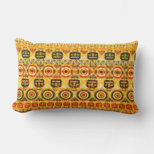 Tribal seamless pattern lumbar cushion