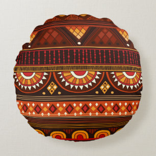 Tribal seamless pattern.  round cushion