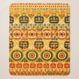 Tribal seamless pattern sherpa blanket