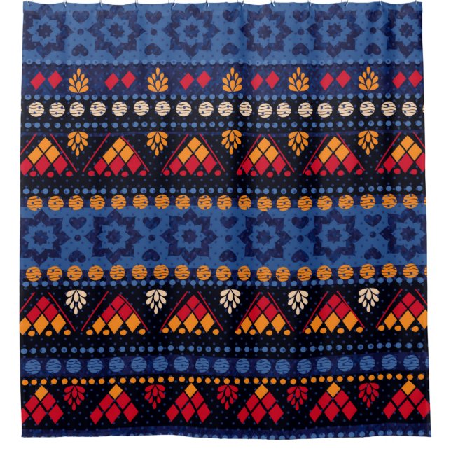 Tribal seamless pattern. shower curtain (Front)