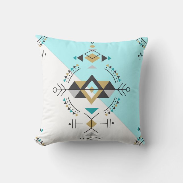 Tribal secret geometry design cushion (Front)