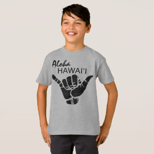TRIBAL SHAKA (HANG LOOSE) - ALOHA HAWAII Blk T-Shirt