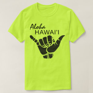 TRIBAL SHAKA (HANG LOOSE) - ALOHA HAWAII Blk T-Shirt