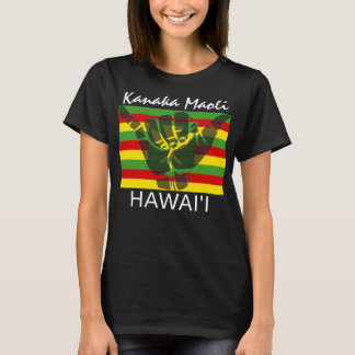 TRIBAL SHAKA (HANG LOOSE) Kānaka Maoli HI FLAG BG T-Shirt