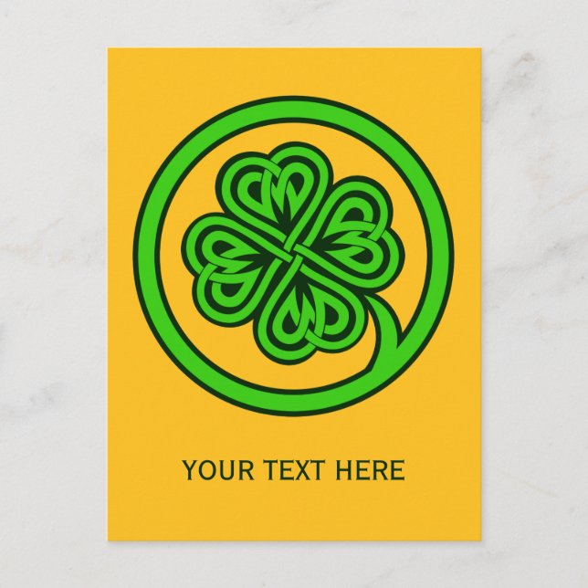Tribal Shamrock custom postcard (Front)