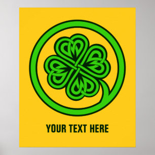 Tribal Shamrock custom poster