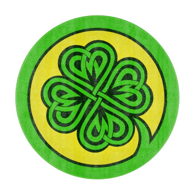 Tribal Shamrock cutting board (Front)