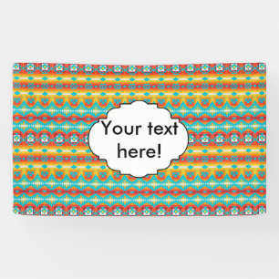 Tribal shapes rows banner