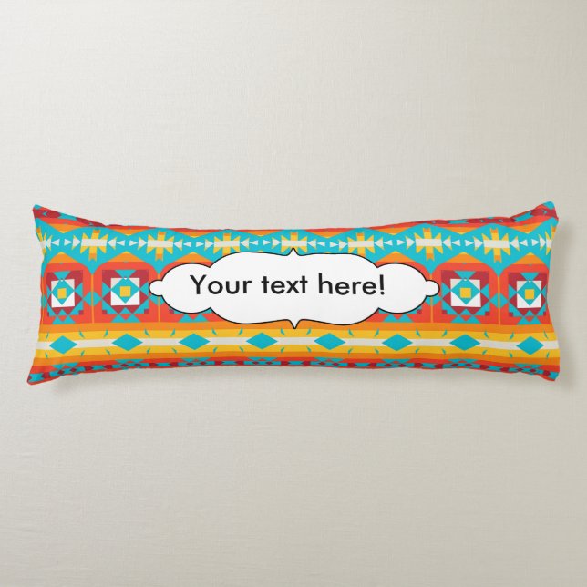 Tribal shapes rows body cushion (Front)