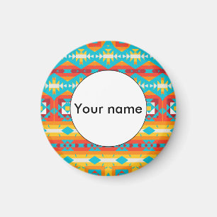 Tribal shapes rows magnet
