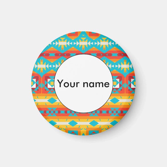 Tribal shapes rows magnet (Front)