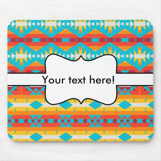 Tribal shapes rows mouse pad (Front)