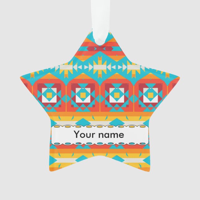 Tribal shapes rows ornament (Front)