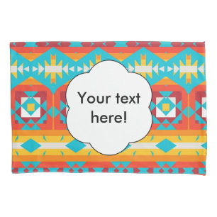 Tribal shapes rows pillowcase