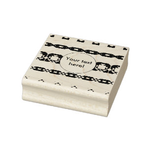 Tribal shapes rows rubber stamp