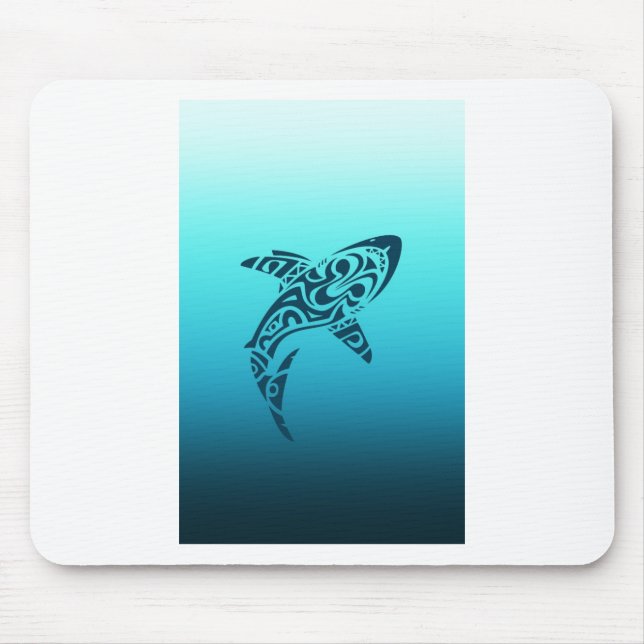 Tribal Shark Tattoo Mouse Pad (Front)