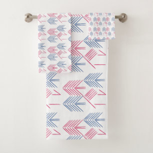 Tribal simplistic seamless pattern design bath towel set