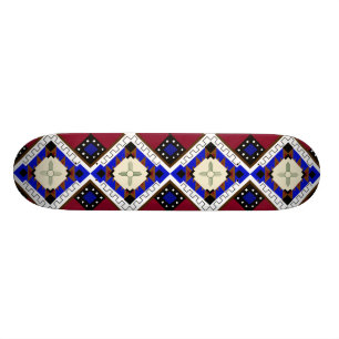 Tribal Skateboard, Happiness, Native American Zia Skateboard