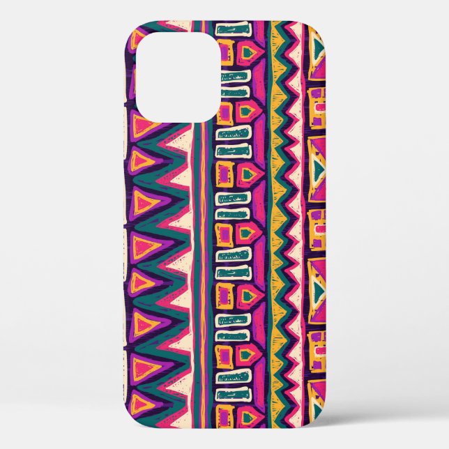 Tribal sketches: hand-drawn aztec pattern. Case-Mate iPhone case (Back)