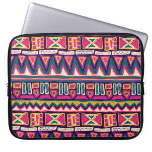 Tribal sketches: hand-drawn aztec pattern. laptop sleeve