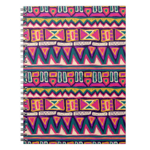 Tribal sketches: hand-drawn aztec pattern. notebook