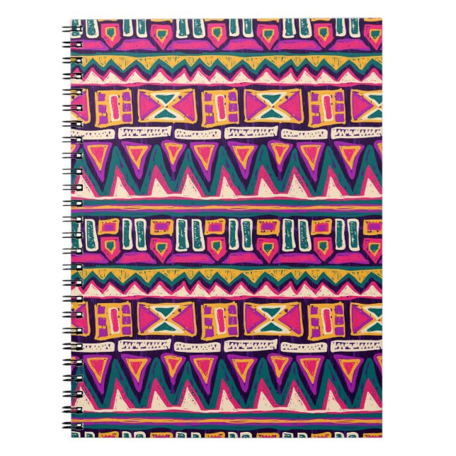 Tribal sketches: hand-drawn aztec pattern. notebook (Front)