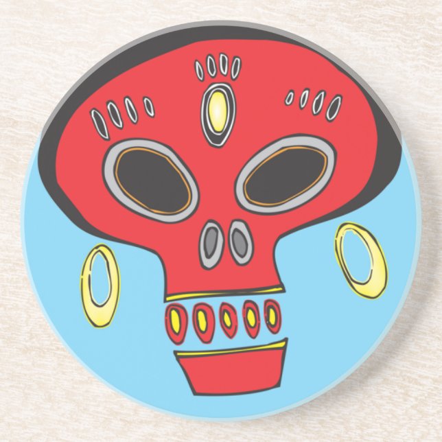 Tribal Skull Coaster (Front)