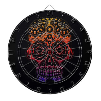 Tribal skull dartboard design