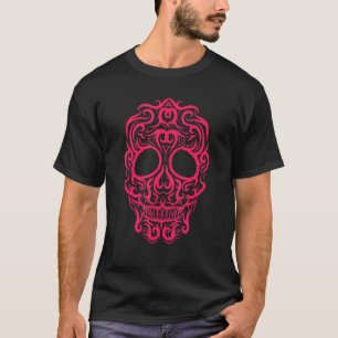 Tribal Skull Heads Grunge Punk Metal T-Shirt