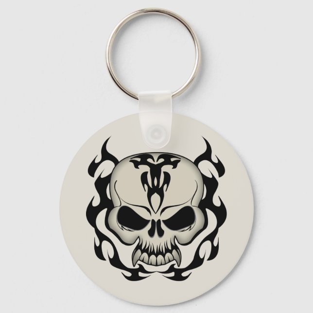 Tribal Skull Key Ring (Front)