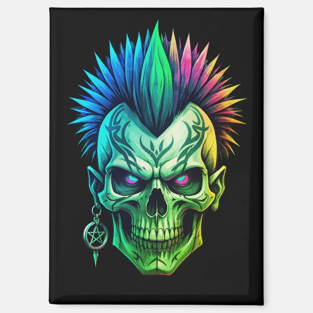Tribal Skull Magnet (Front)