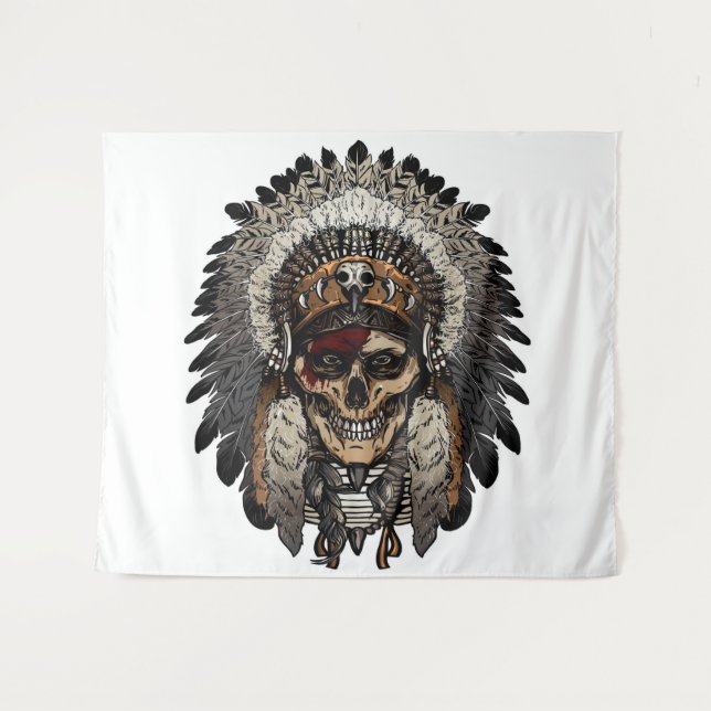 Tribal Skull Tapestry (Front (Horizontal))