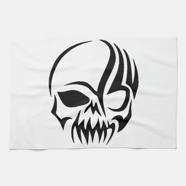 Tribal Skull Tea Towel (Horizontal)