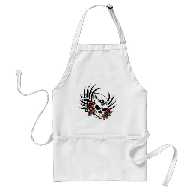 Tribal Skull with Roses Standard Apron (Front)