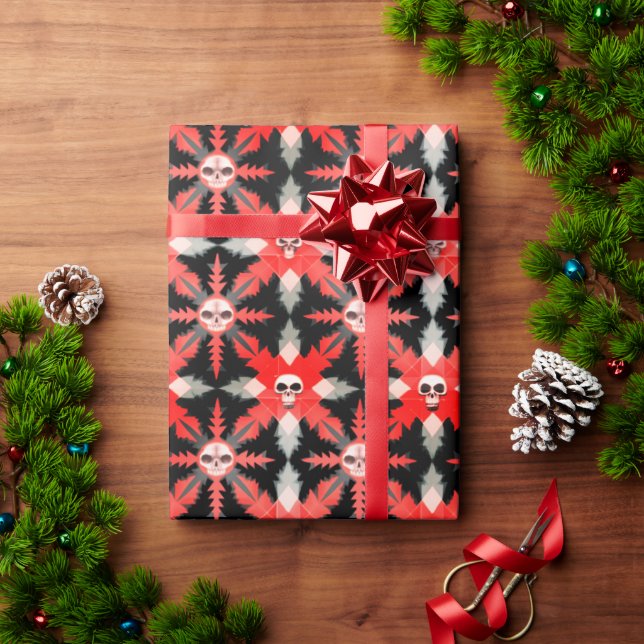 Tribal Skull Wrapping Paper (Holiday Gift)