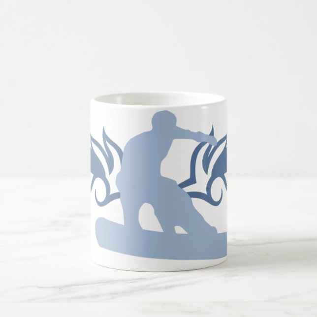 tribal snowboard coffee mug (Center)