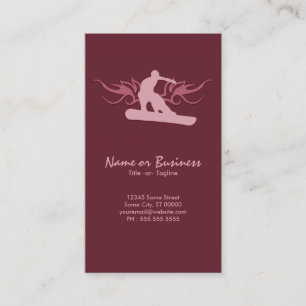 tribal snowboarder business card