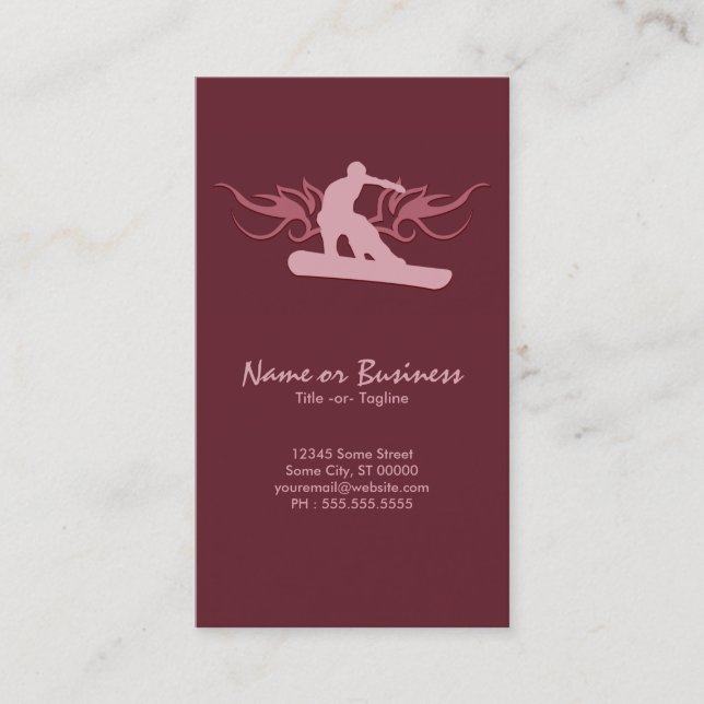 tribal snowboarder business card (Front)