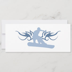 tribal snowboarding invitation