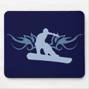 tribal snowboarding. mouse pad
