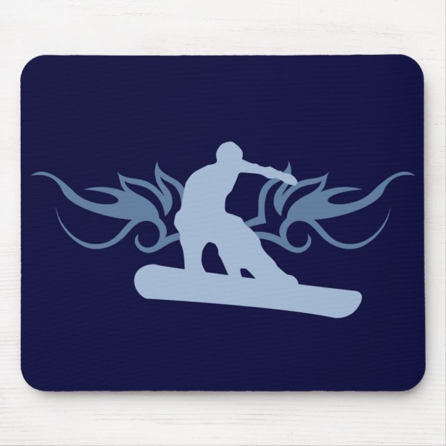 tribal snowboarding. mouse pad (Front)