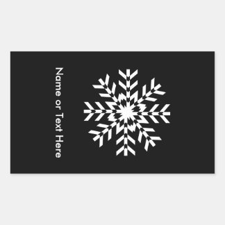 Tribal Snowflake Geometric Christmas Rectangular Sticker