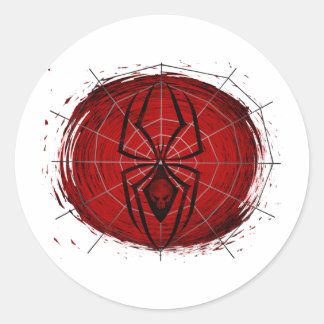 Tribal Spider Classic Round Sticker
