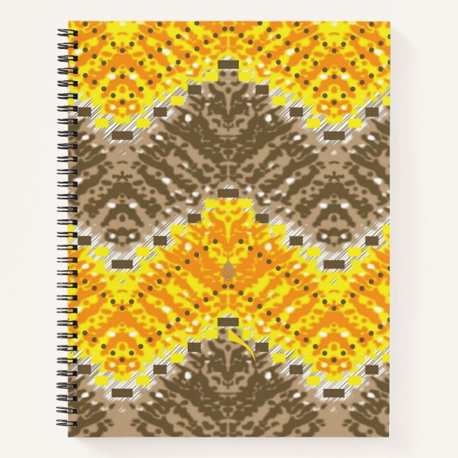 Tribal Spiral Notebook | Bold Artistic Journal (Front)