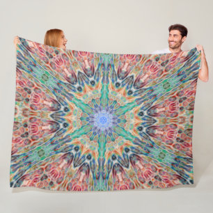 Tribal Spirit Animal Chakra Mandala Fleece Blanket