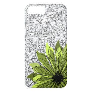 Tribal squares and green flower iPhone 8 plus/7 plus case
