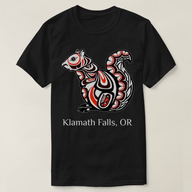 Tribal Squirrel Klamath Falls Oregon PNW Native Am T-Shirt (Design Front)