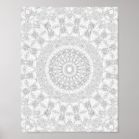 Tribal Starburst Colouring Page Pattern Artwork